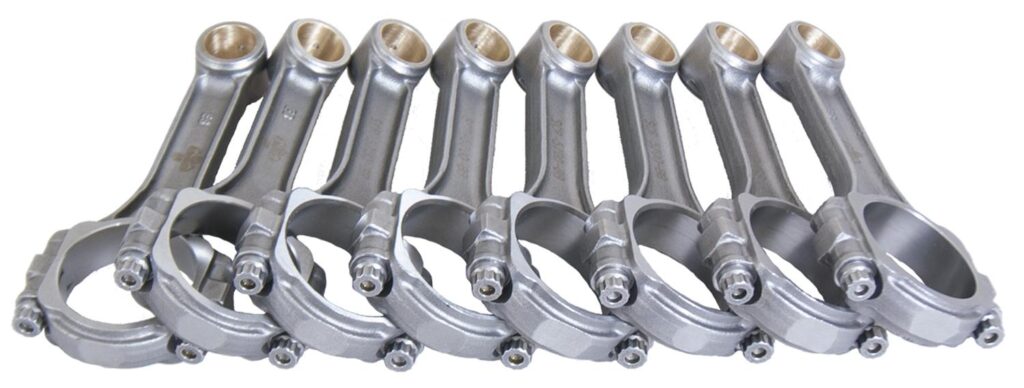 bottom view of a collection of connecting rods