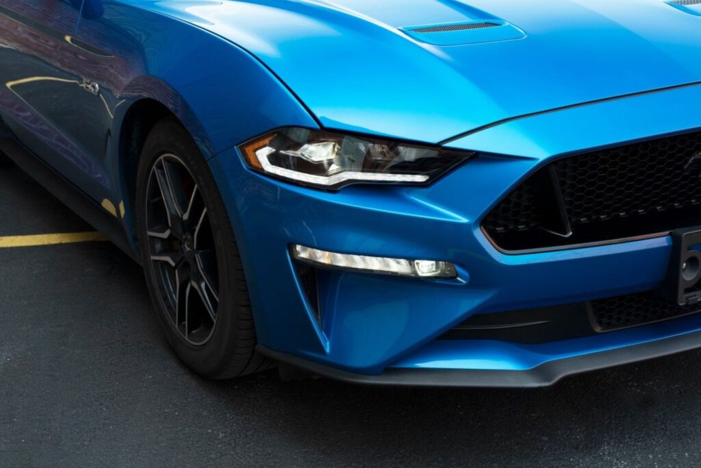 2019 Ford Mustang with aftermarket FORM LED Headlight conversion