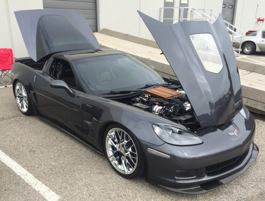 c6 corvette ZR1 at an exotic car show