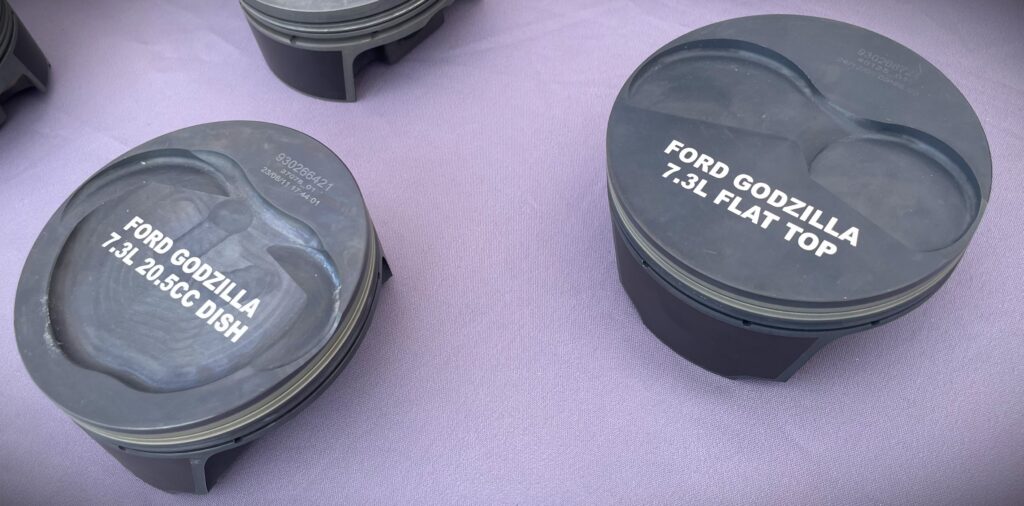 close up of pistons on table