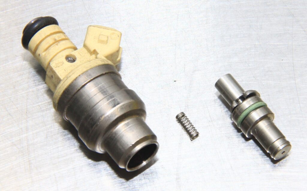 EV1 fuel injector disassembled